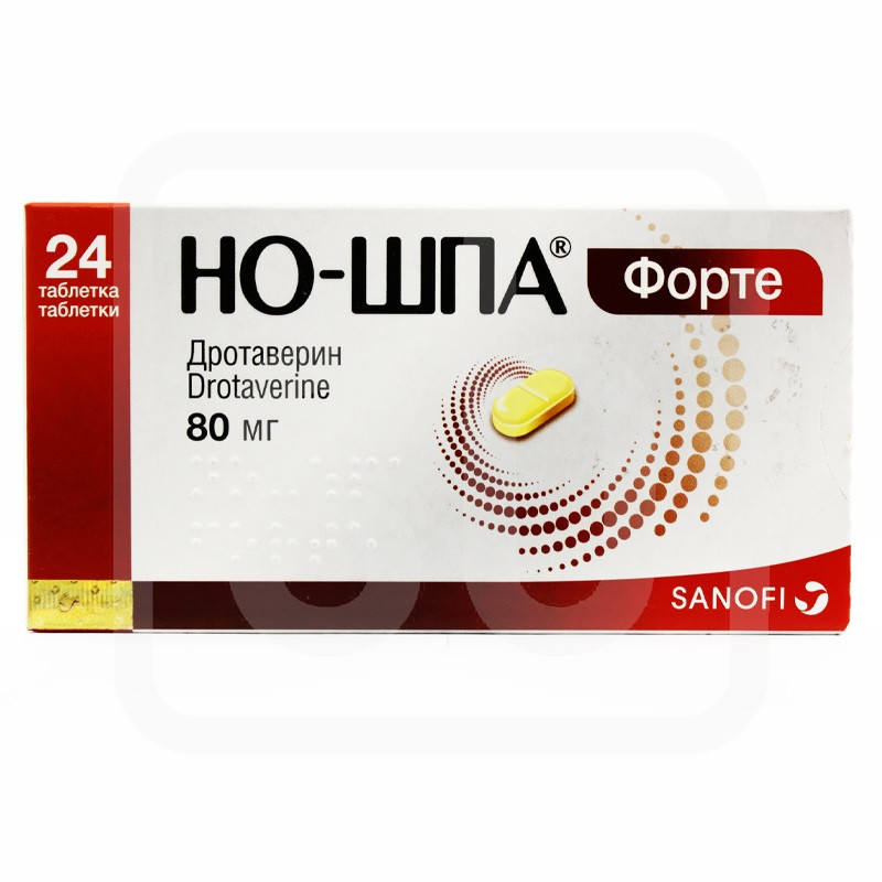 Но-шпа форте таблетки 80 мг 24шт