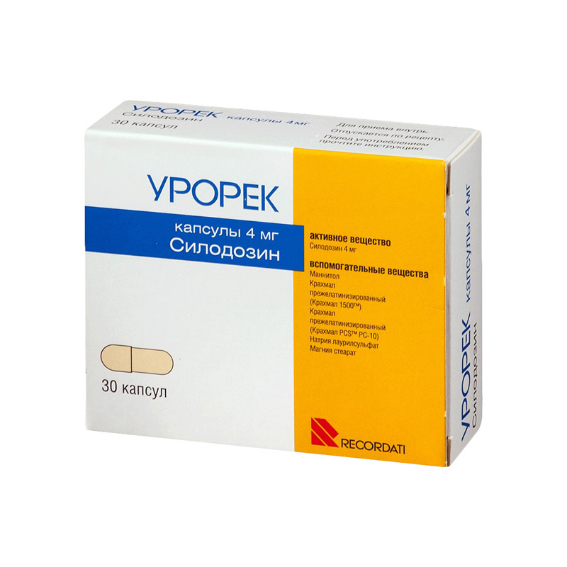 Урорек 4мг №30 капс.