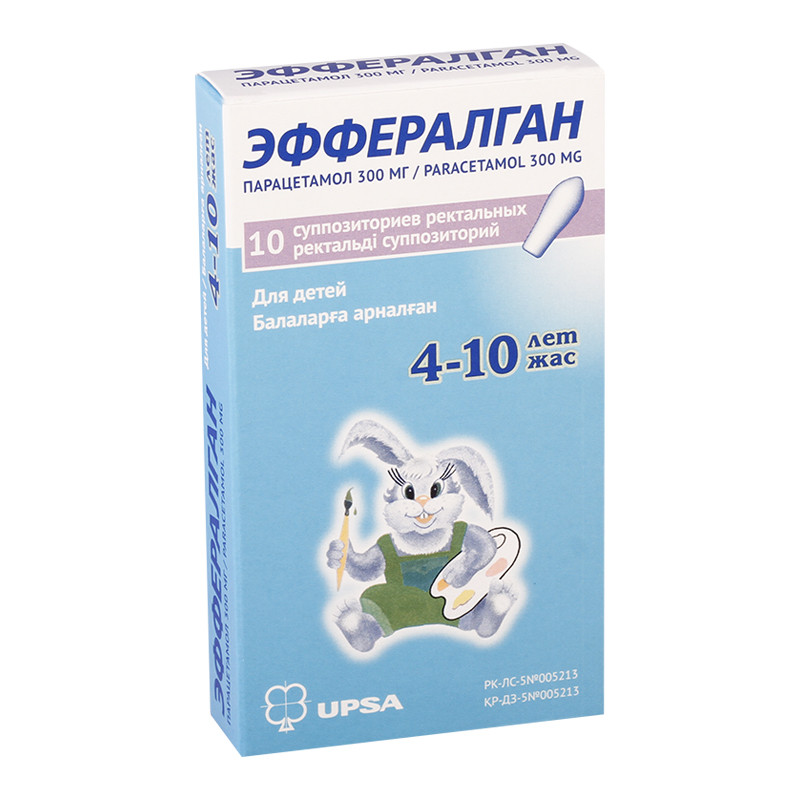 Эффералган суппозитории 300мг 10шт